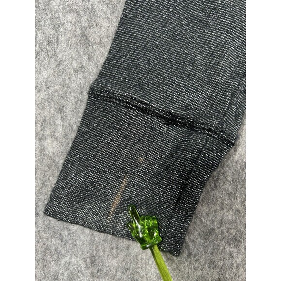 Victoria’s Secret PINK Black Metallic Henley Shirt with Rhinestone Bling Heart M - Picture 6 of 10